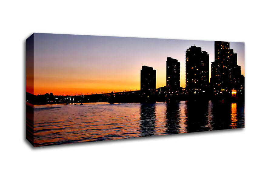 Picture of City Sunrise Panoramic Canvas Wall Art