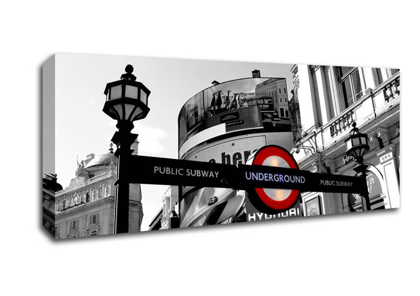 Picture of London Piccadilly Circus Panoramic Canvas Wall Art