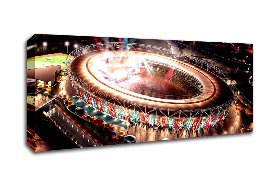 Picture of London 2012 Olympic Stadium Panoramic Canvas Wall Art