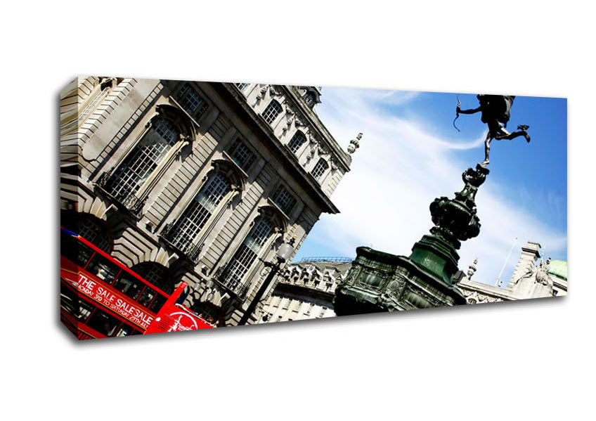 Picture of London Piccadilly Circus UK Panoramic Canvas Wall Art