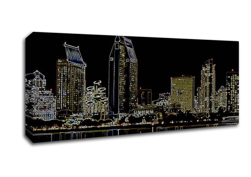Picture of London Thames Panoramic Canvas Wall Art