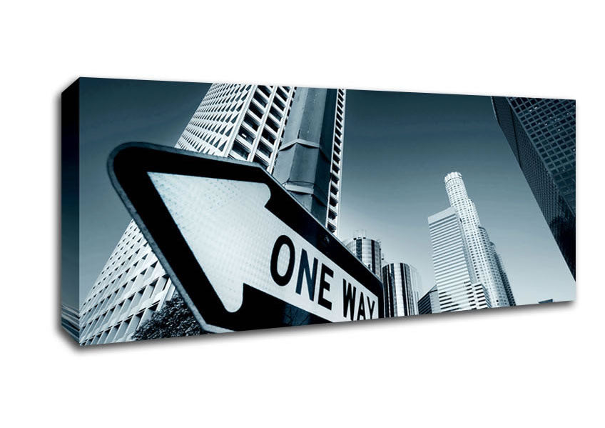 Picture of Los Angeles One Way Panoramic Canvas Wall Art