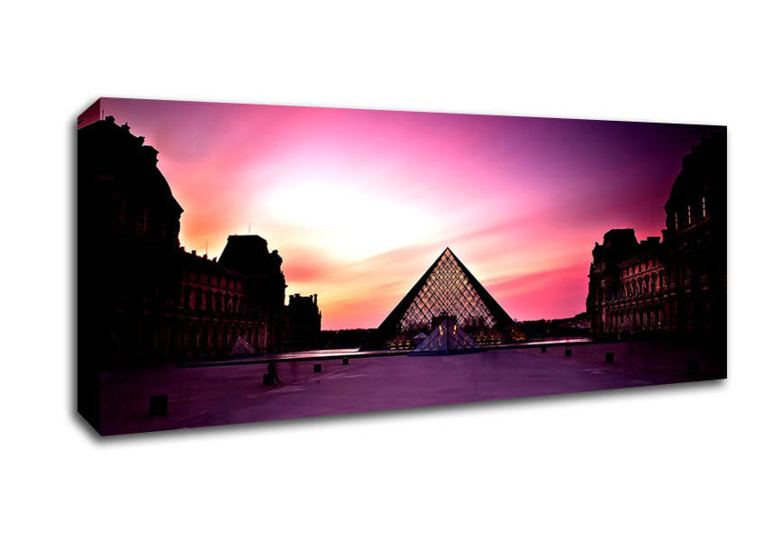 Picture of Louvre Museum At Sunset Panoramic Canvas Wall Art