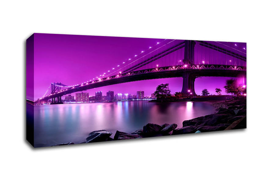 Picture of Manhattan Bridge New York City Panoramic Canvas Wall Art