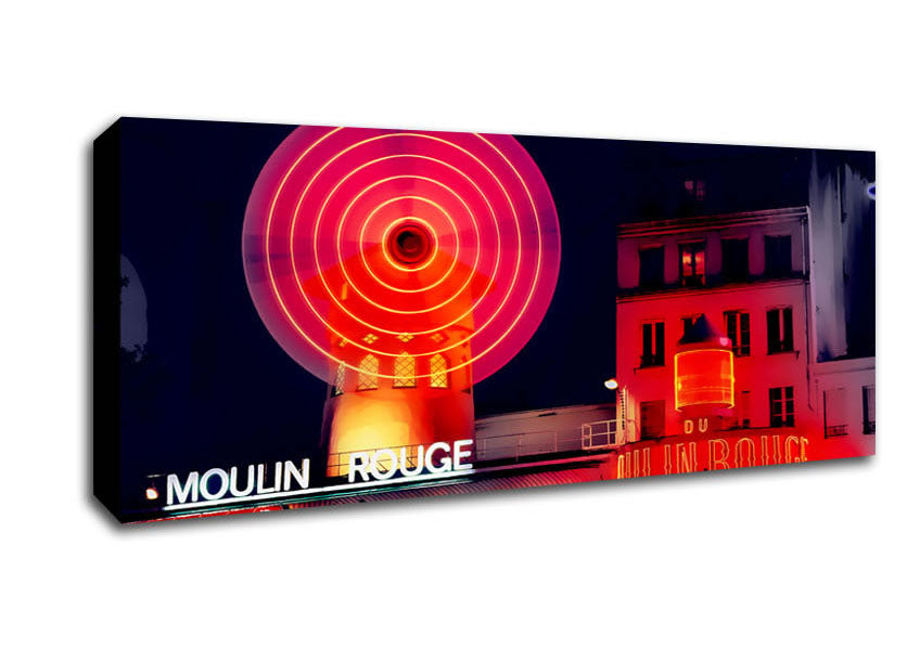 Picture of Moulin Rouge Panoramic Canvas Wall Art