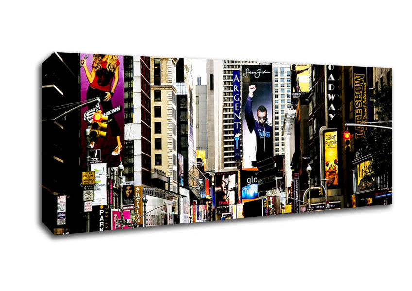 Picture of New York Broadway Days Panoramic Canvas Wall Art