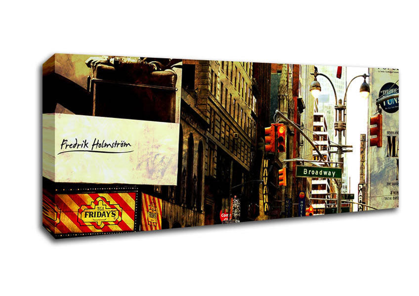 Picture of New York By Day Panoramic Canvas Wall Art