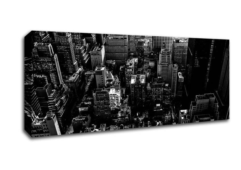 Picture of New York City Black And White Panoramic Canvas Wall Art