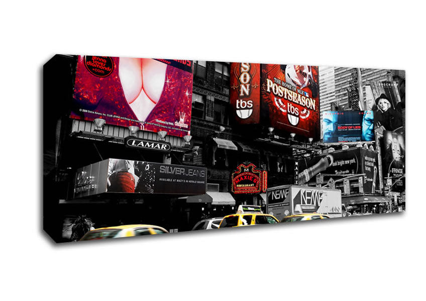 Picture of New York City Broadway Billboards Panoramic Canvas Wall Art