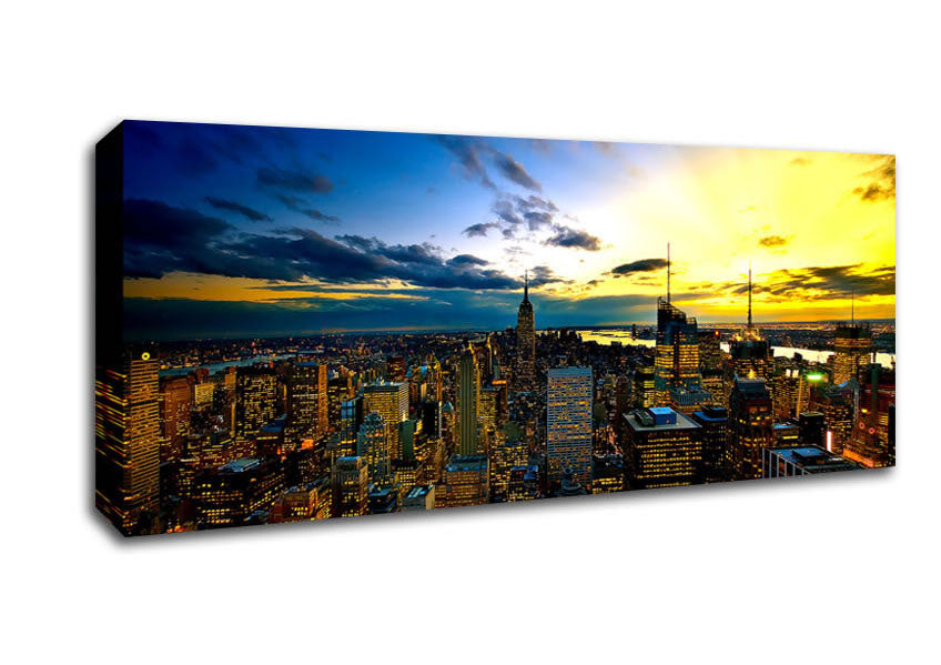Picture of New York City Colours Panoramic Canvas Wall Art