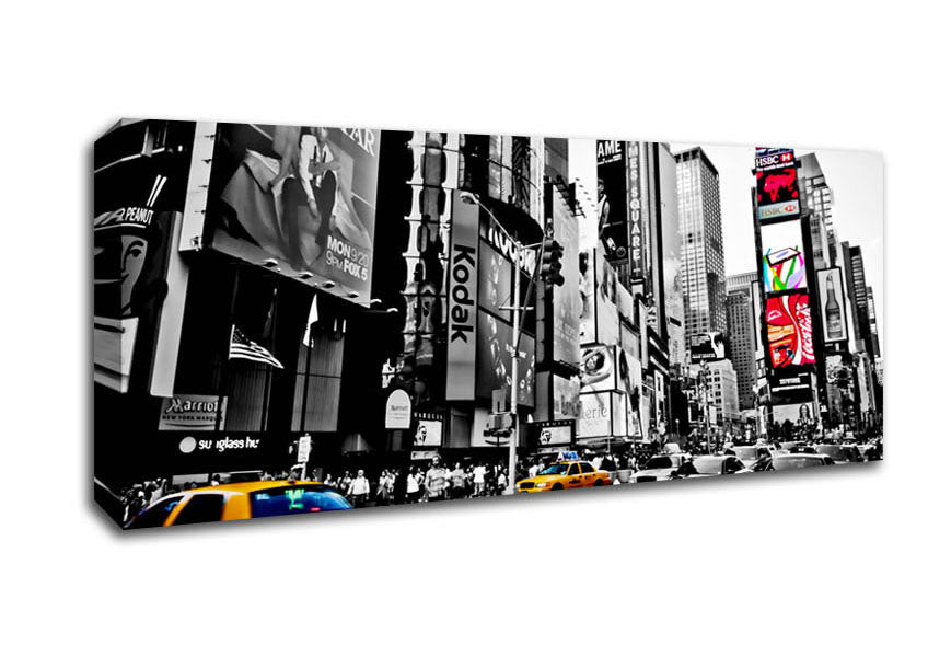 Picture of New York City Manhattan Cabs Panoramic Canvas Wall Art