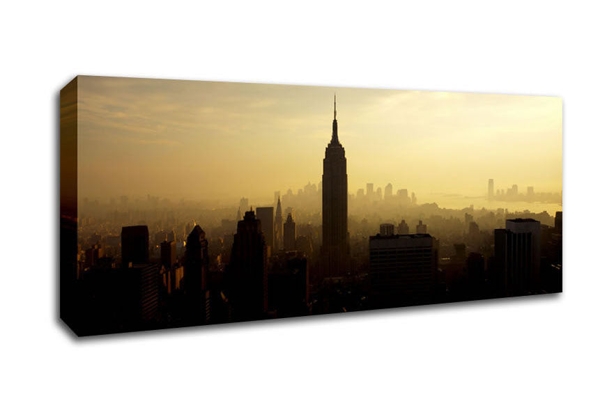 Picture of New York City Mist Panoramic Canvas Wall Art