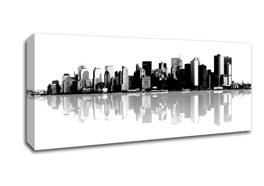 Picture of New York City Reflections Panoramic Canvas Wall Art