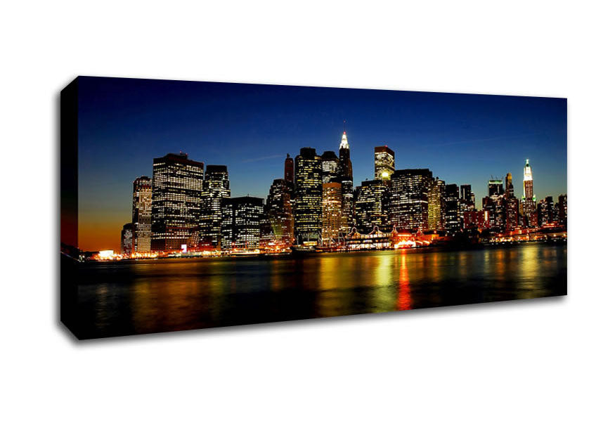 Picture of New York City View From Jersey Panoramic Canvas Wall Art