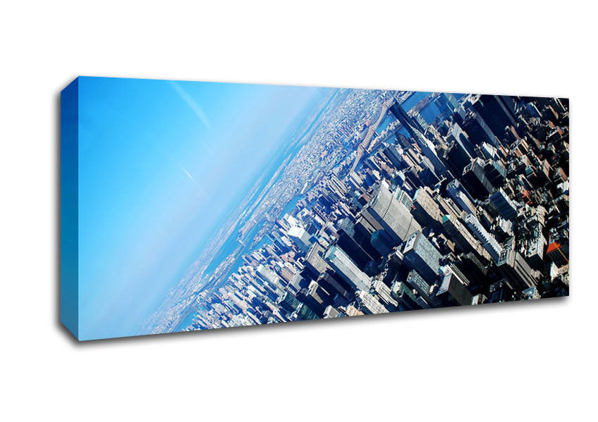 Picture of New York From The Plane Panoramic Canvas Wall Art