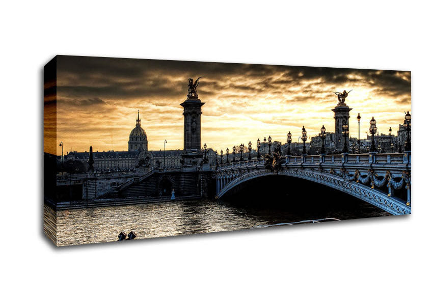 Picture of Paris Bridge Panoramic Canvas Wall Art