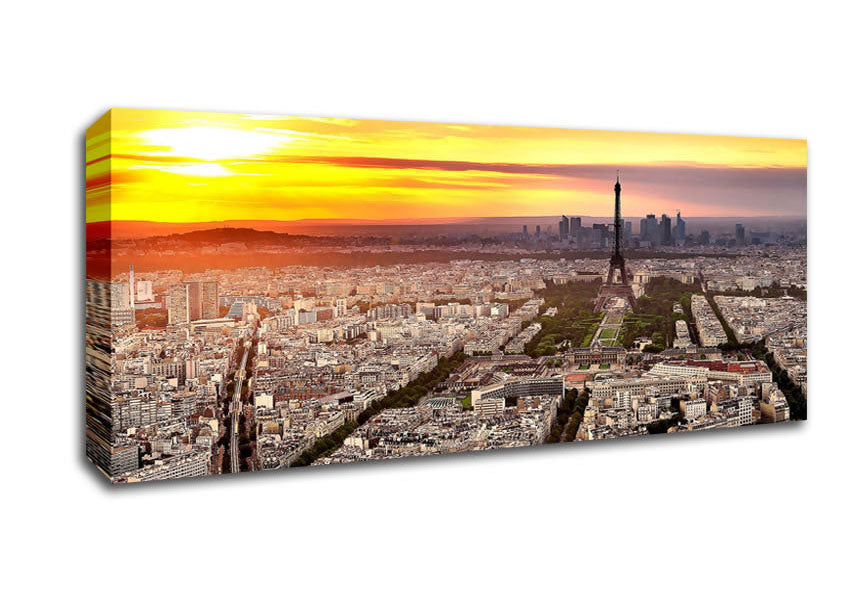 Picture of Paris City Panoramic Canvas Wall Art