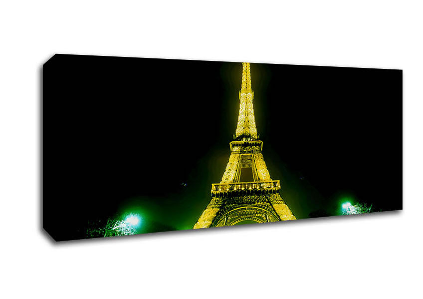 Picture of Paris Eiffel Tower Parade Panoramic Canvas Wall Art