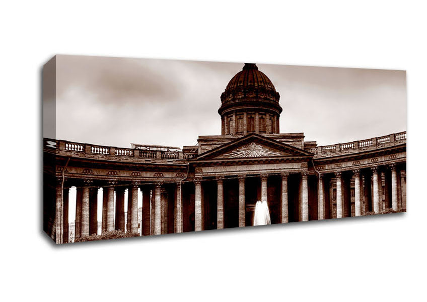 Picture of Rome Brown Panoramic Canvas Wall Art