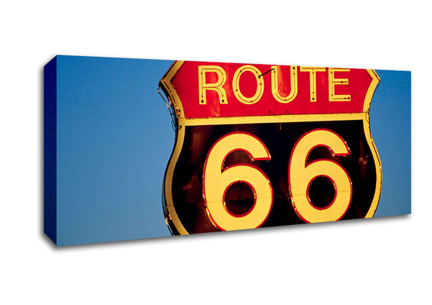 Picture of Route 66 Panoramic Canvas Wall Art
