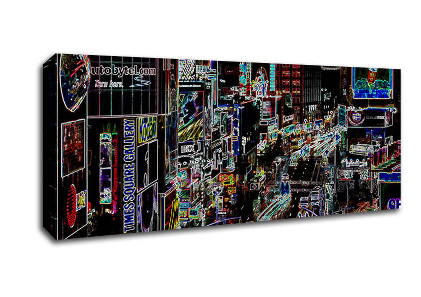 Picture of Rush Hour Psychedelic Panoramic Canvas Wall Art