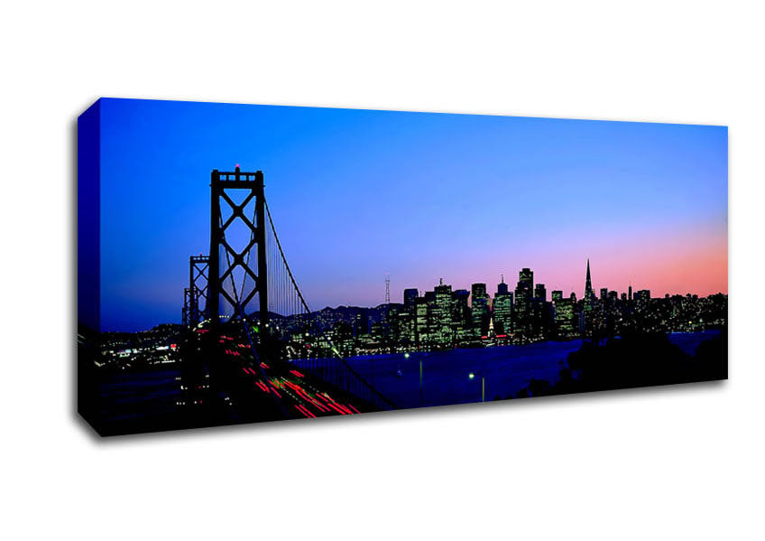 Picture of Rush Hour From The City Panoramic Canvas Wall Art