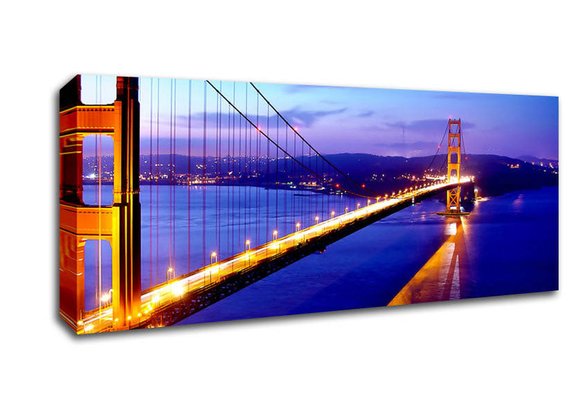 Picture of San Francisco Bridge Afar Panoramic Canvas Wall Art