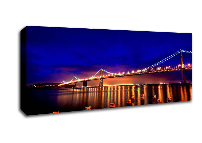 Picture of San Francisco Nights Panoramic Canvas Wall Art