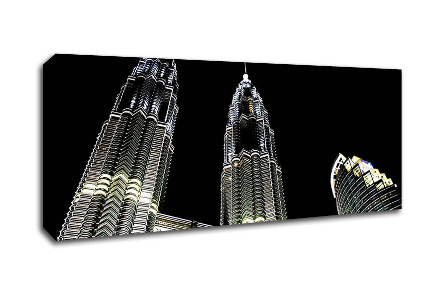 Picture of Saudi Arabia Night Lights Panoramic Canvas Wall Art