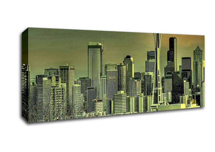 Picture of Seattle Tower Panoramic Canvas Wall Art