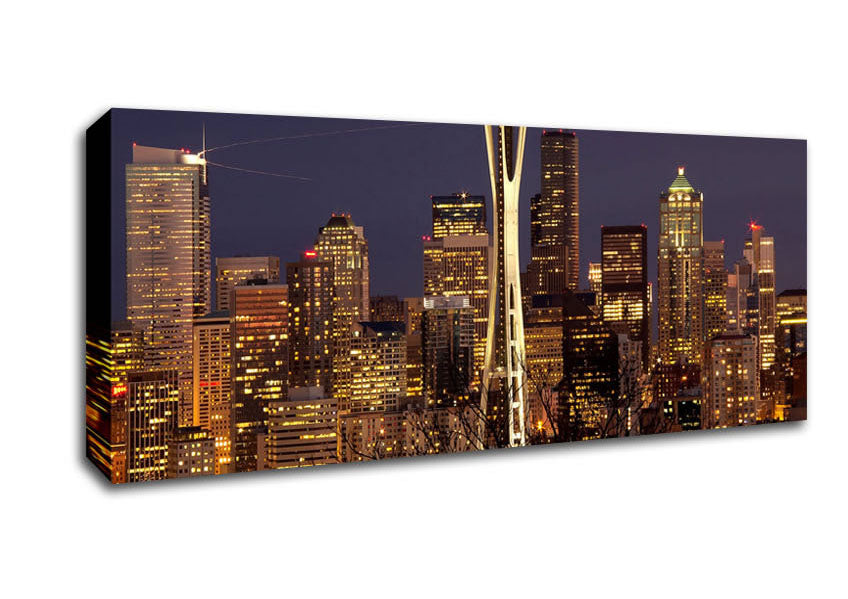 Picture of Seattle Washington Panoramic Canvas Wall Art