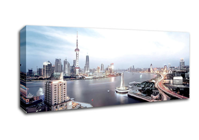 Picture of Shanghai Skyline Panoramic Canvas Wall Art