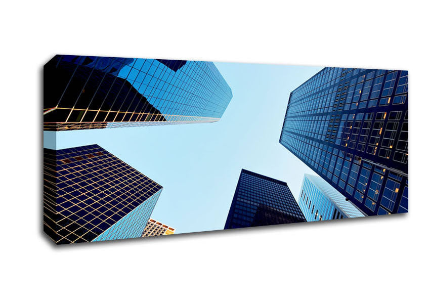 Picture of Skyscraper Skies Panoramic Canvas Wall Art