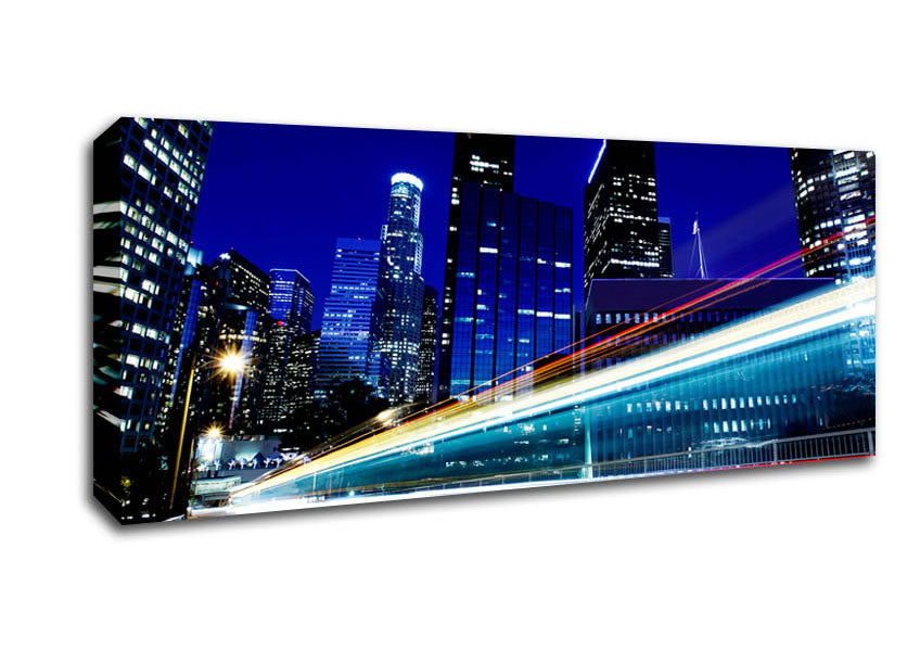 Picture of Speedway Through The City Panoramic Canvas Wall Art