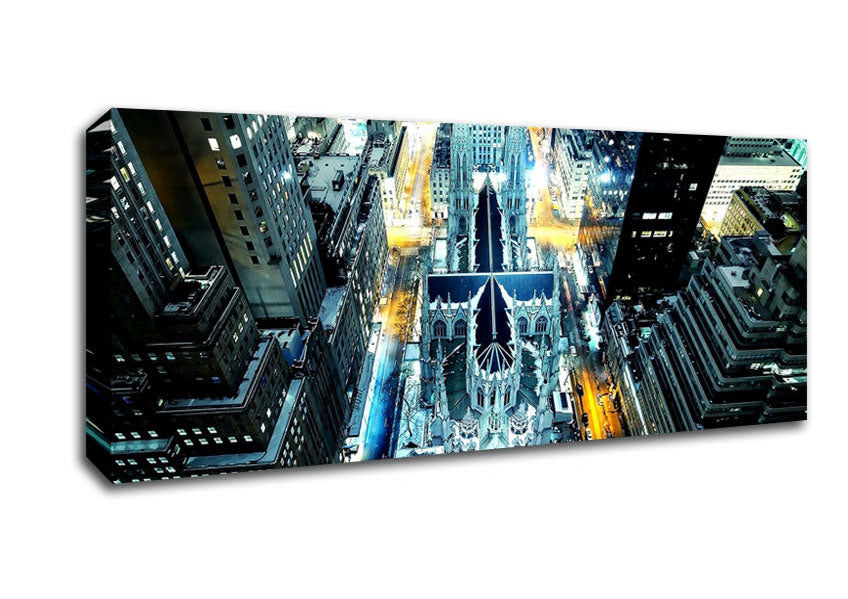 Picture of St Patricks Cathedral New York Panoramic Canvas Wall Art
