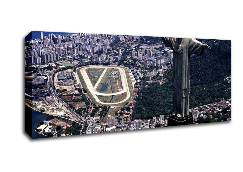 Picture of Statue Of Christ The Redeemer Rio De Janeiro Brazil Panoramic Canvas Wall Art