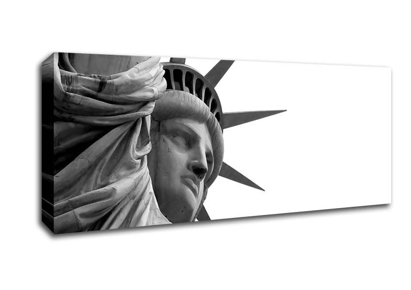 Picture of Statue Of Liberty Close-up Panoramic Canvas Wall Art