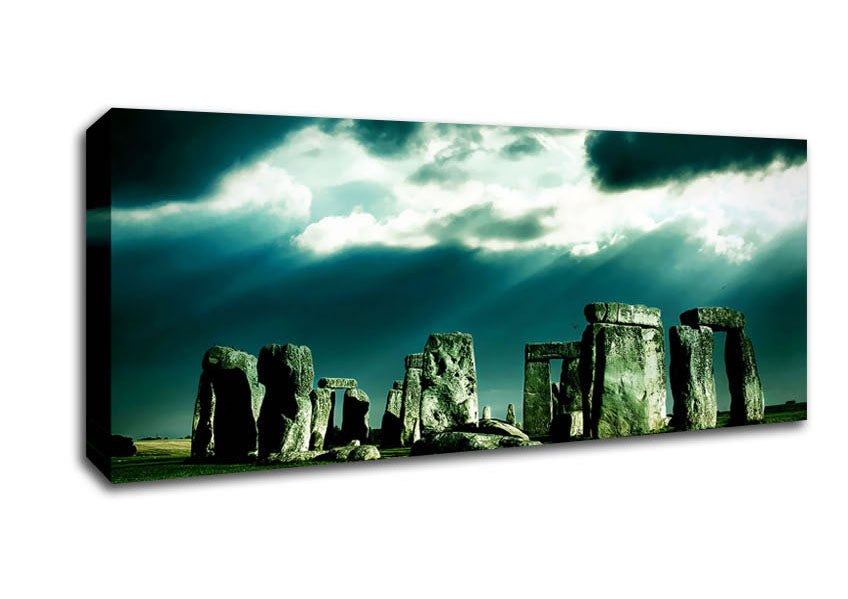 Picture of Stonehenge Sunblaze Panoramic Canvas Wall Art