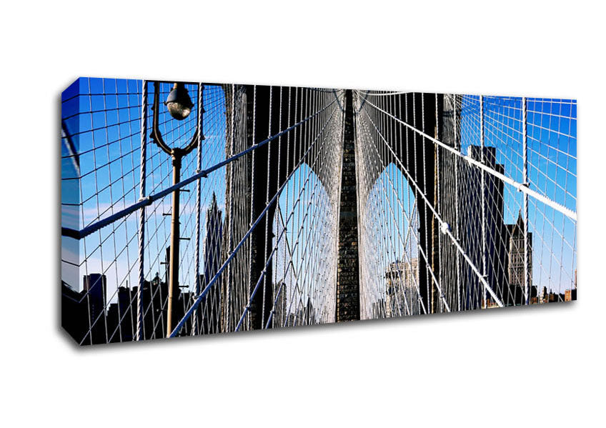 Picture of Structure Of Brooklyn Bridge Panoramic Canvas Wall Art