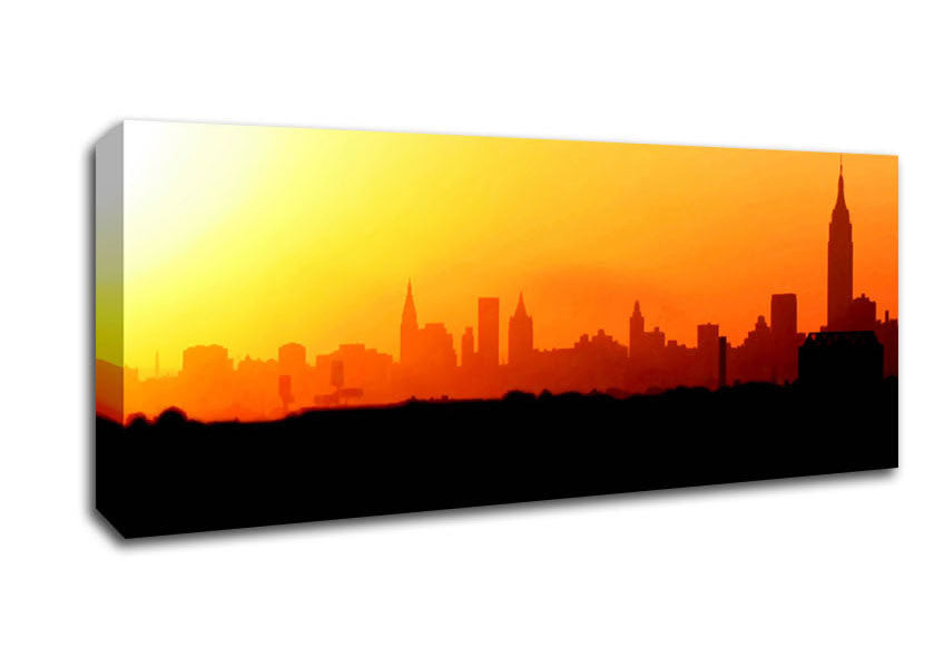 Picture of Sunrise Over The City Panoramic Canvas Wall Art