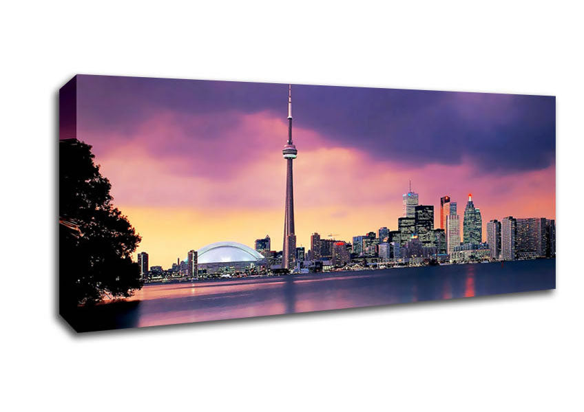 Picture of Surreal City Waters Panoramic Canvas Wall Art