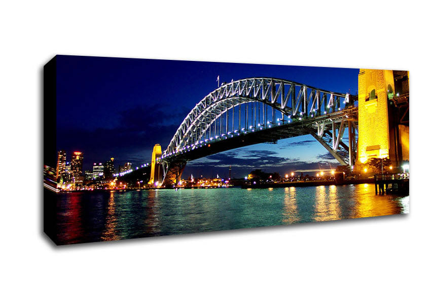 Picture of Sydney Harbour Bridge Reflections Panoramic Canvas Wall Art