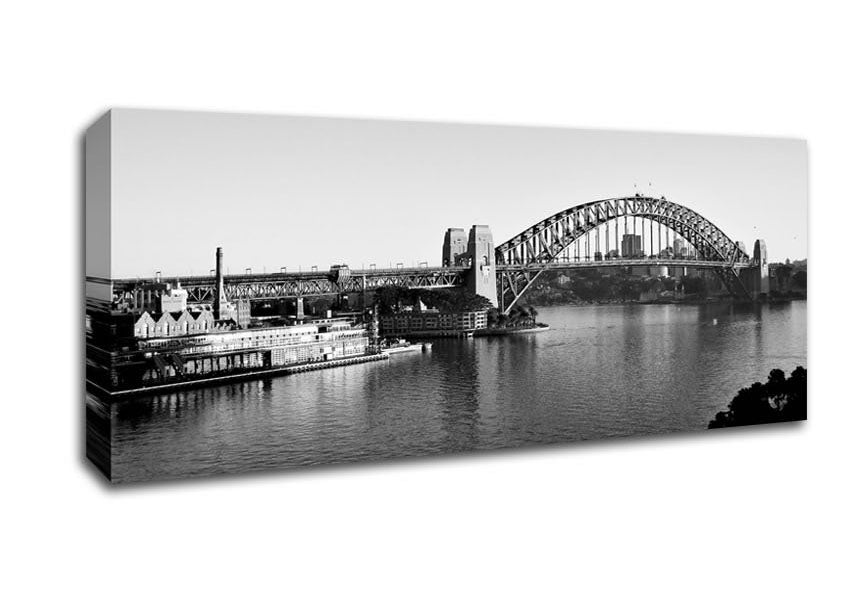 Picture of Sydney Harbour Retro Panoramic Canvas Wall Art