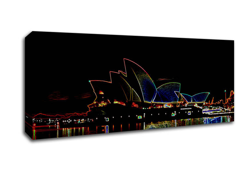 Picture of Sydney Opera House Psychedelic Panoramic Canvas Wall Art