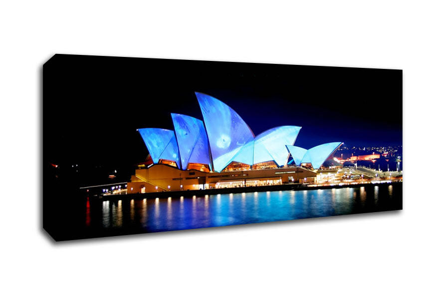 Picture of Sydney Opera House Night Glow Panoramic Canvas Wall Art