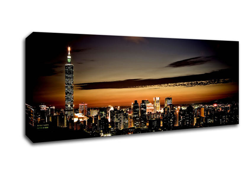 Picture of Taipei Skyline Panoramic Canvas Wall Art