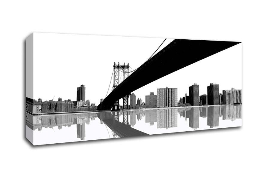 Picture of The Bridge To New York Panoramic Canvas Wall Art