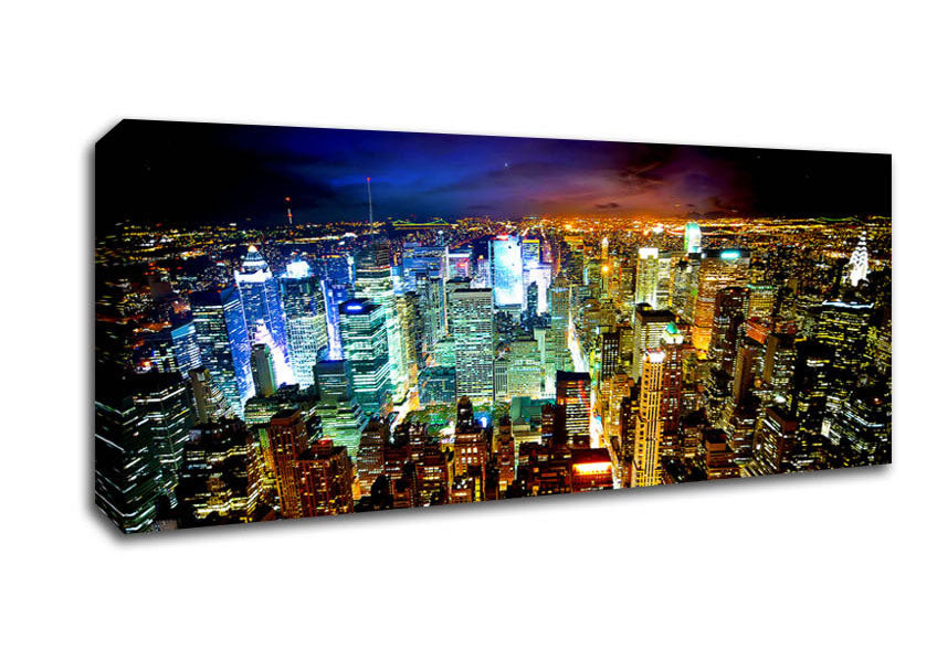 Picture of The Centre Of The Cities Energy Panoramic Canvas Wall Art