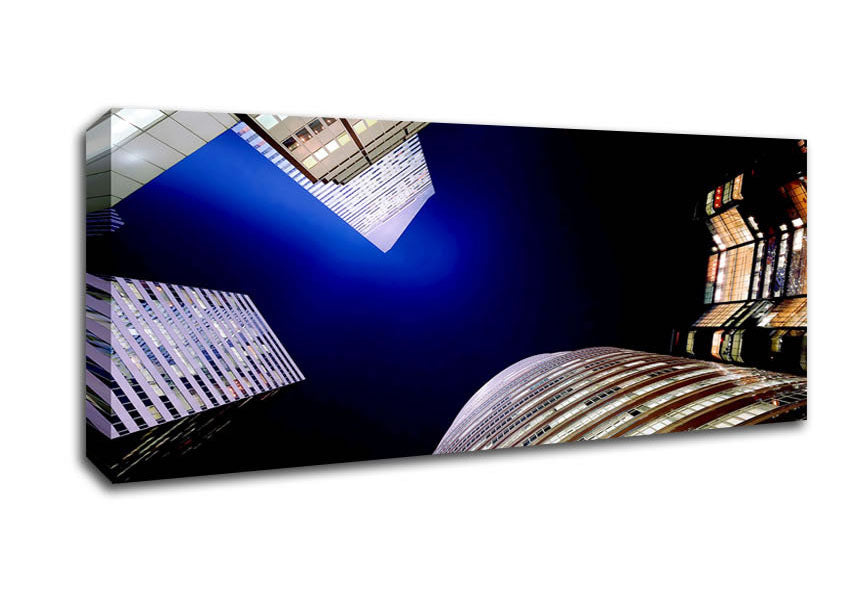 Picture of The Chrysler Building Blue Nights Panoramic Canvas Wall Art