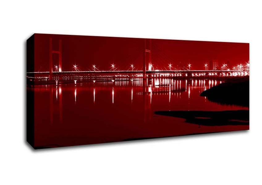 Picture of The City Just Beyond The Waters Panoramic Canvas Wall Art